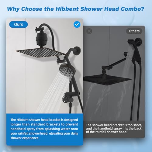 10" Dual Filtered 10" Rainfall Shower Head with Handheld 10