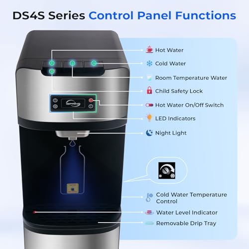 Bottleless Water Cooler Dispenser with 4
