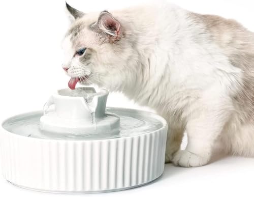 2.1L Ceramic Cat Water Fountain (71 Fl Oz)