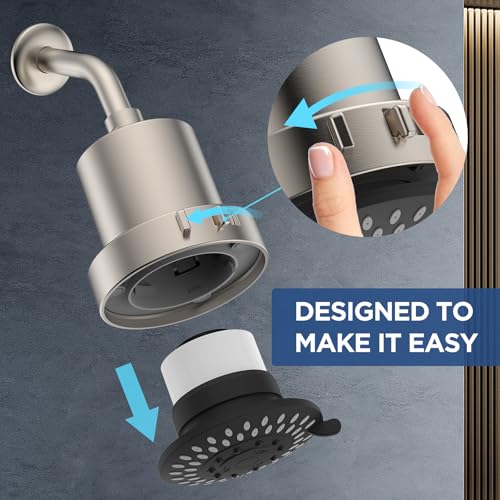 4 Inch Filtered Shower Head with 5 Settings
