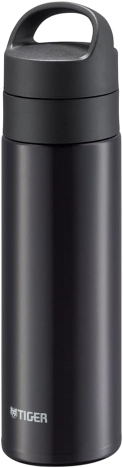 MKB-T481KJ Tiger Thermos Water Bottle, 16.9 fl oz (480 ml), Vacuum Insulated Carbonated Bottle, Stainless Steel Bottle, Beer OK, Cold Retention, Portable, Compact, Black