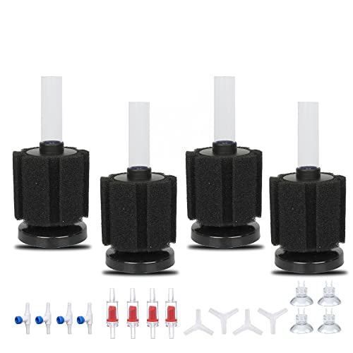 4 Pcs Aquarium Sponge Filter (4 Count)