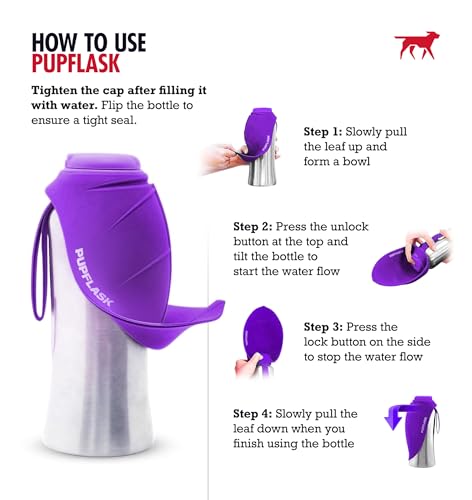 PupFlask Large Dog Water Bottle (40 Fl Oz)