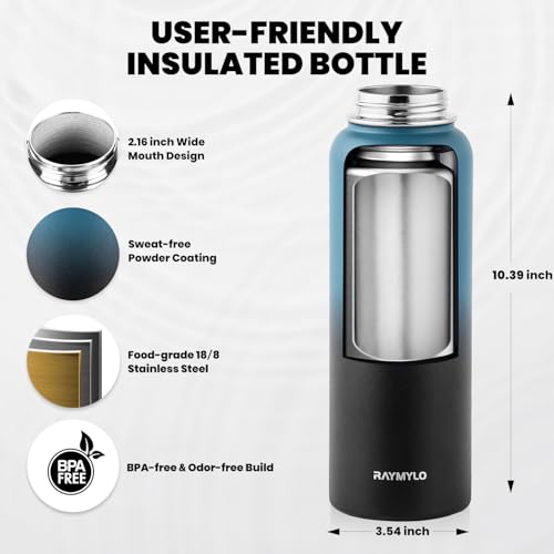 Insulated Water Bottle 40 oz (2 Count)