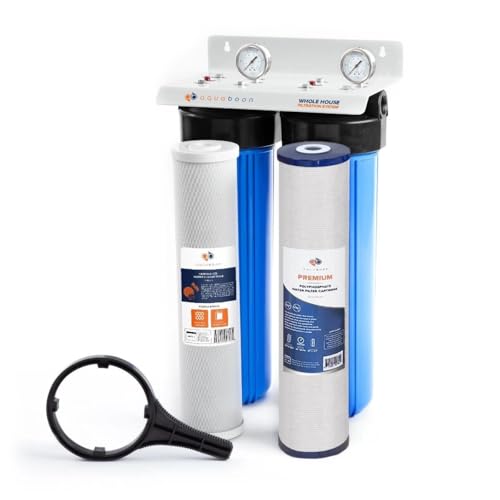2 Stage Whole House Water Filter System with 20x4.5 Sediment (2 Count)