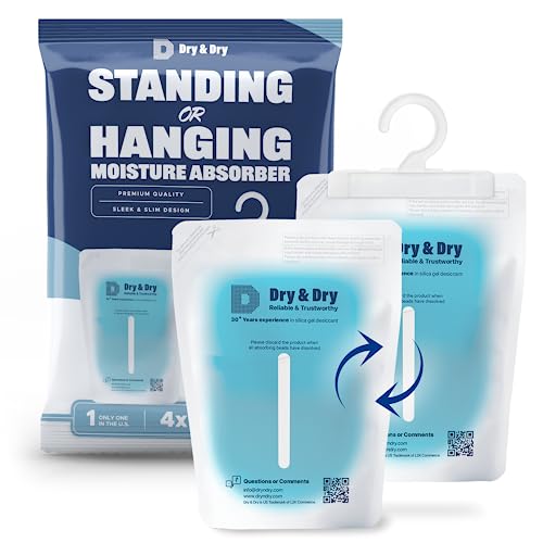 50 Packs Hybrid Moisture Absorbers & Musty Odor Eliminator Dehumidifier to Control Excess Moisture for Basements