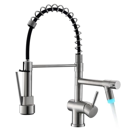 LED Kitchen Faucet with Pull Down Sprayer
