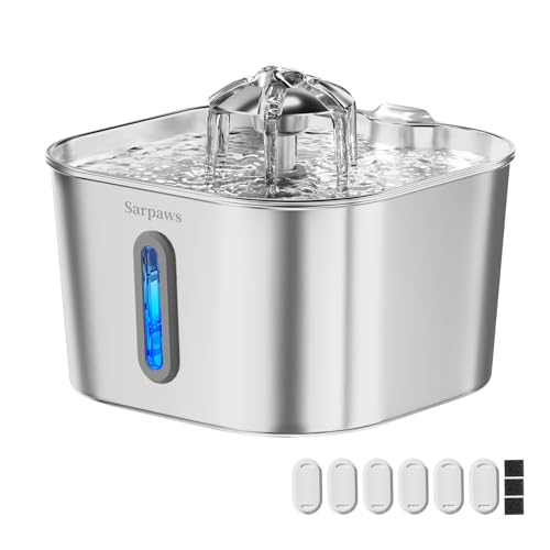 Cat Water Fountain Stainless Steel：74oz