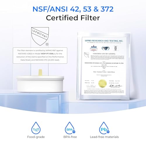 PT 72BL Glass Water Filter Pitcher