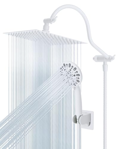 All Metal High Pressure Rainfall 10'' Shower Head with Handheld