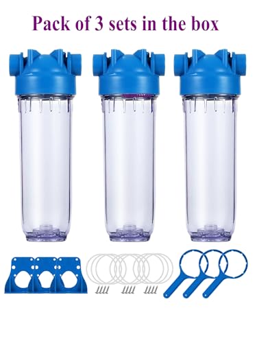 10 Inch Whole House Clear Filter Housing (3 Count)