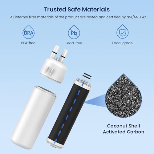 EDR1RXD1 Water Filter Compatible with W10295370A (4 Count)