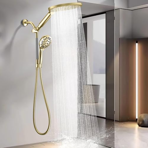 High Pressure Dual Shower Head with Handheld Spray Combo
