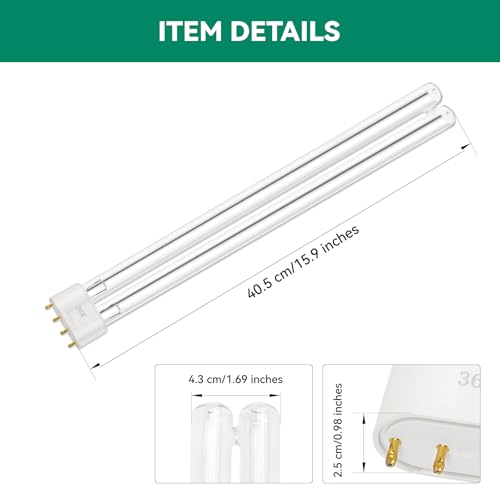 2 Pack 36W UV Replacement Bulbs
