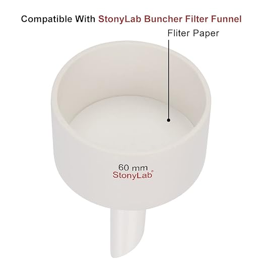 stonylab Qualitative Filter Paper, 100 Packs Slow Flow Rate Cellulose Filter Paper Circles with 10 Micron Particle Retention, 56 mm Diameter