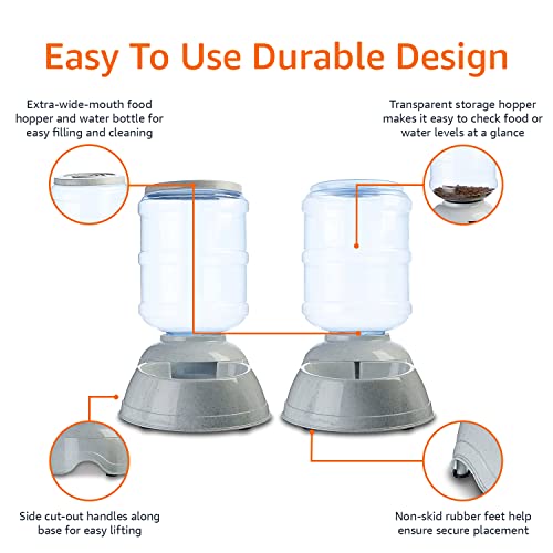 Large Capacity Automatic Pet Water Dispenser and Gravity Feeder Set