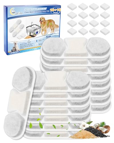 16+16 Pet Water Fountain Filter Compatible with MAILOFY WF120 (32 Count)