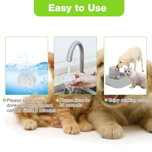 15 Count Replacement Carbon Filters Compatible with PetSafe Drinkwell Filters