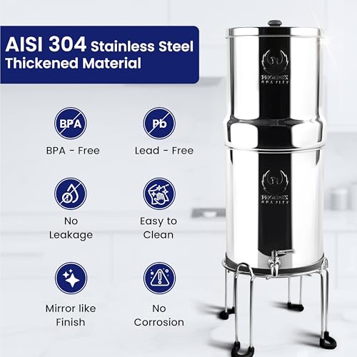 1.5G Water Filter System with Steel Stand & Carbon Filters
