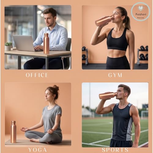 Pure Copper Water Bottle 34 oz