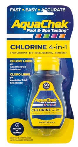 Yellow 4 Way Pool and Spa Test Strips (50 Strips)