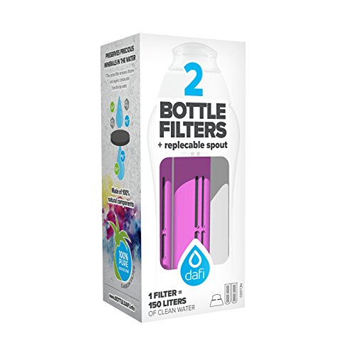 Pack of 2 Carbon Filter Replacements & lid for Water Bottle (2 Count)