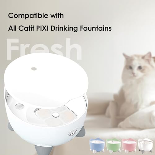 9 Pack Cat Water Fountain Filter Compatible With Cat Pixi Water Fountain Filter Replacement Triple Action Water Filter (9 Count)