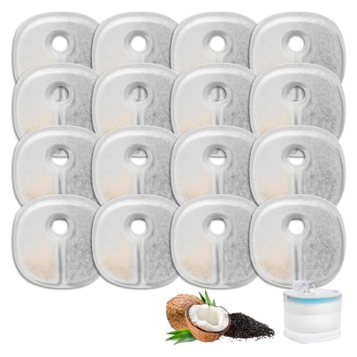 16 Pcs Cat Water Fountain Filter Compatible with E1 (16 Count)