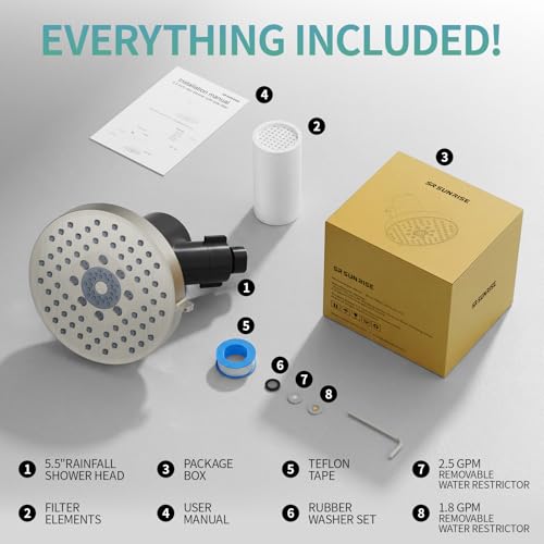 5.5 inch Filtered Shower Head