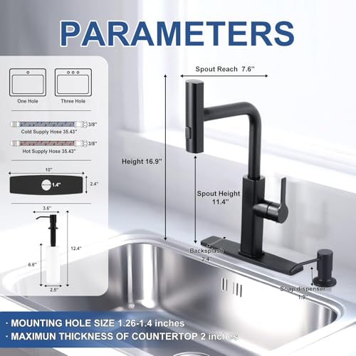 Kitchen Faucet with Pull Down Sprayer