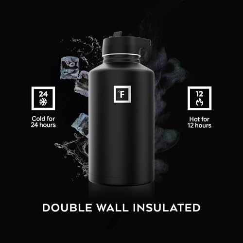 64 oz Wide Mouth Water Bottle with Straw
