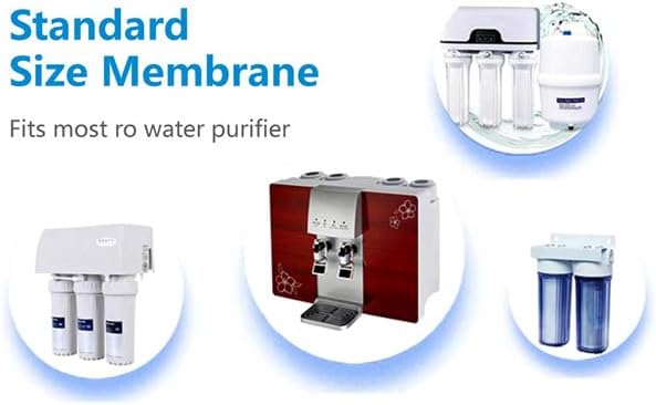 Reverse Osmosis Membrane 50GPD Water Filter Replacement for Reverse Osmosis System 11.75"x1.75" Under Sink RO Drinking Purify for House