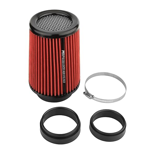 Red 3 3.5 4 inch Universal Cold Air Intake Filter 76mm 89mm 101mm