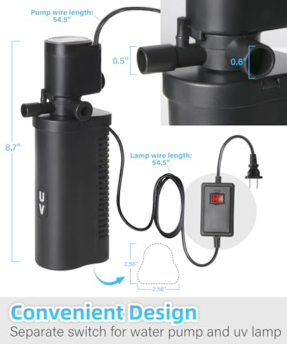 Aquarium Filter with 6W U