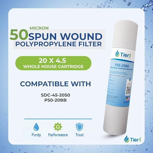 50 Micron 4.5" × 20" Sediment Water Filter (2 Count)
