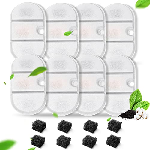 16 Packs Replacement Cat Water Fountain Filters Compatible with PETLIBRO Capsule Pet Water Fountain (16 Count)