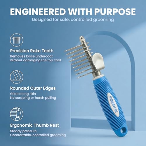Poodle Dematting Fur Rake Comb Brush for Dogs and Cats
