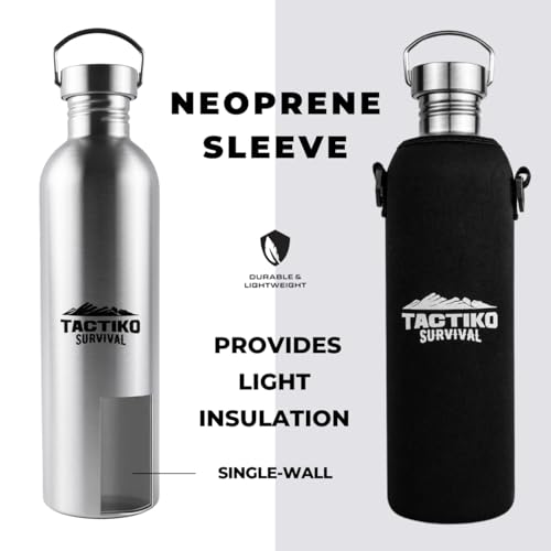 Tactiko Stainless Steel Wide Mouth Water Bottle