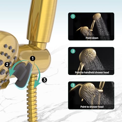 Dual 2 in 1 Shower System with Tub Spout