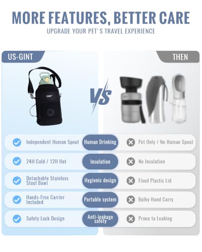 37oz Insulated Dog Water Bottle with Carrying Case