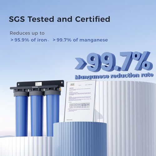 WHF3T-FG 3-Stage Whole House Water Filter System for Well Water