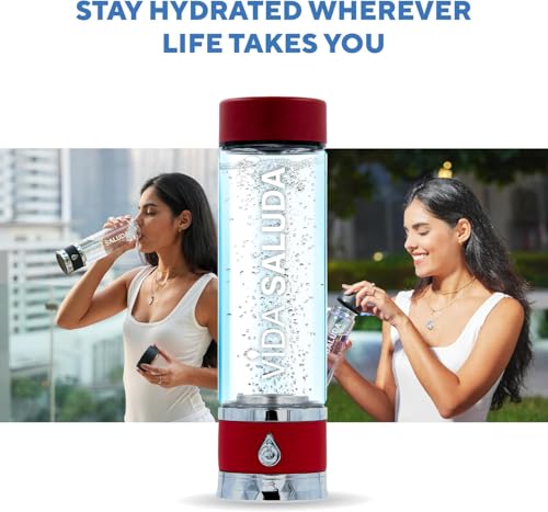Hydrogen Water Bottle Generator 500ml Portable SPE PEM Hydrogen Rich Water Maker with Titanium Platinum Plates Fast Rechargeable Ionized Water Bottle for Home Travel Gym Hydration
