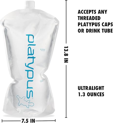 Platy 2 Liter Ultralight Collapsible Backpacking Water Bottle
