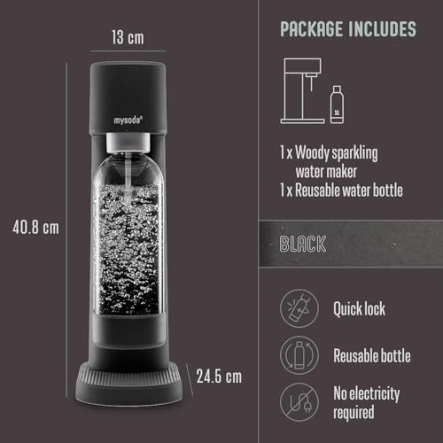Woody Sparkling Water Maker with 1L Bottle