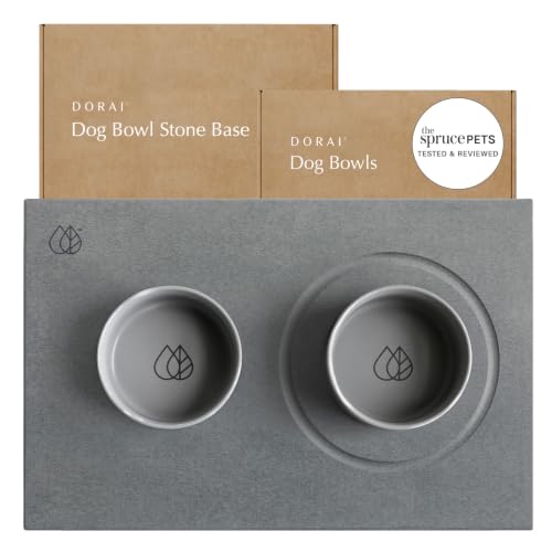 Home Ceramic Dog Bowls + Stone Drying Mat