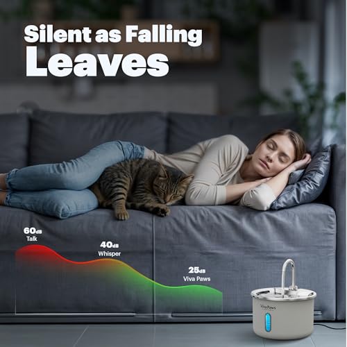 Viva Paws Cat Water Fountain Stainless Steel