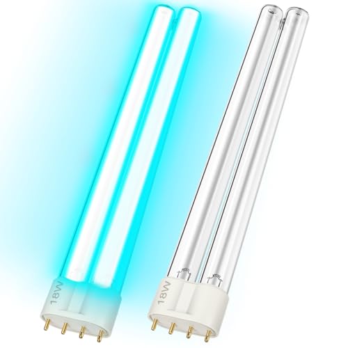 2 Pack 18W UV Light for Pond Replacement Bulb Compatible with AQUATOP