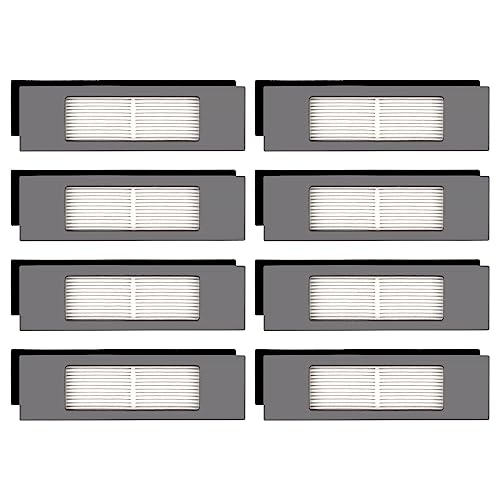 8 Pieces) N10 HEPA Filter for Ecovacs DEEBOT OZMO N10 N10 Plus 920 950 T8 AIVI Max T9 T5 N5 N7 N8+ N8 Pro Plus DX55 DX93 DJ65 Robot Vacuum, Filters Accessories, Canister Filters (8 Count)