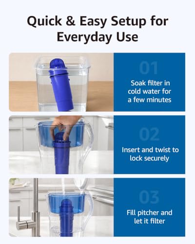 Pitcher Water Filter Replacement for Pur® Filters (4 Count)
