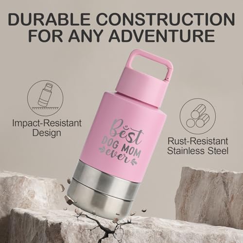 Insulated Dog Travel Water Bottle With Detachable Bowls